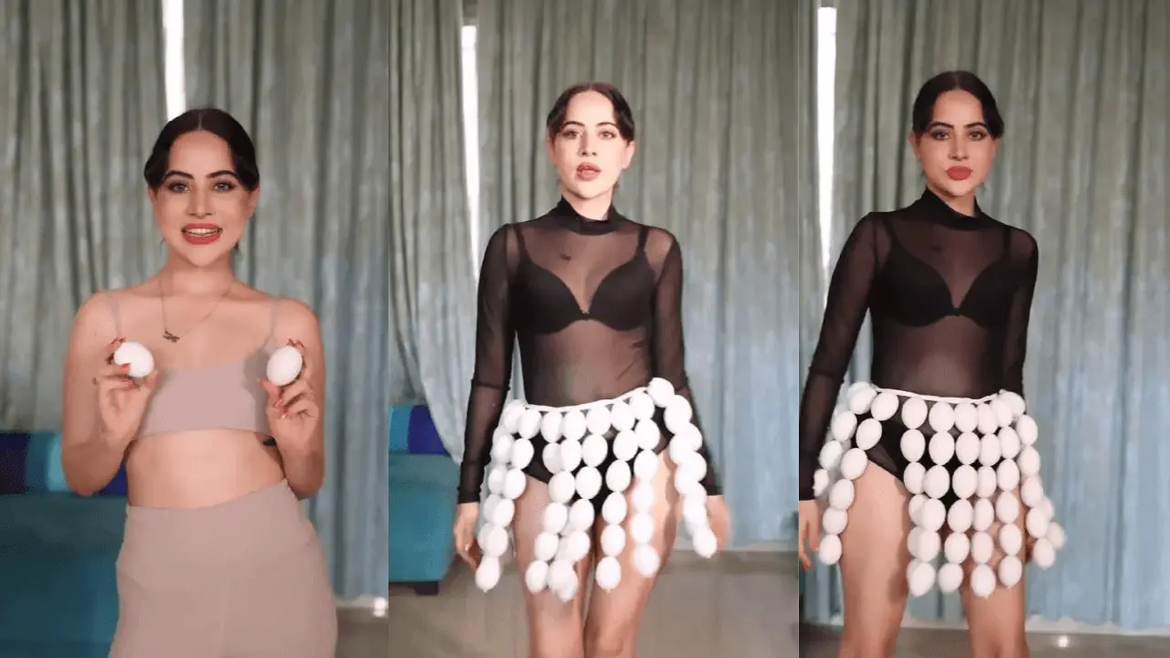 Urfi Javed designed a new dress with eggs