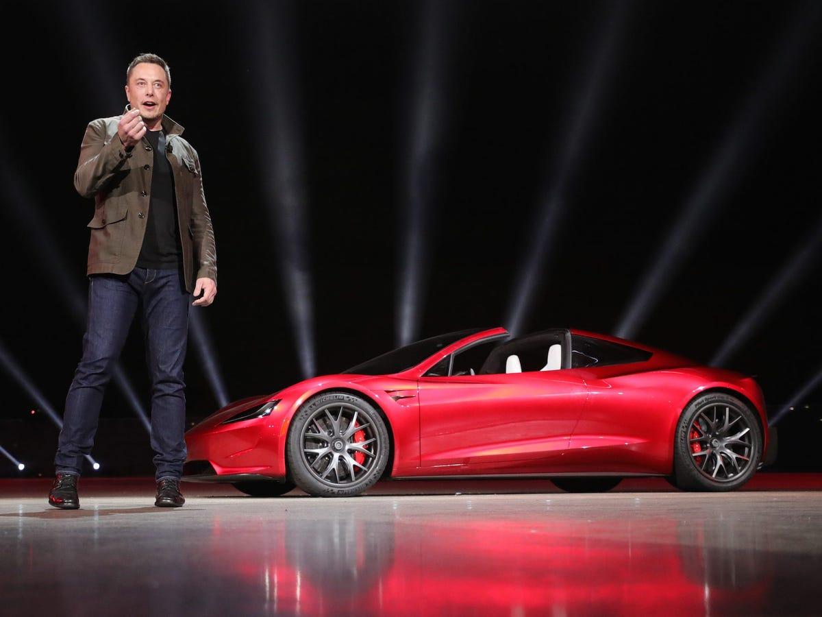 Tesla Roadster 2026 with rocket-inspired technology
