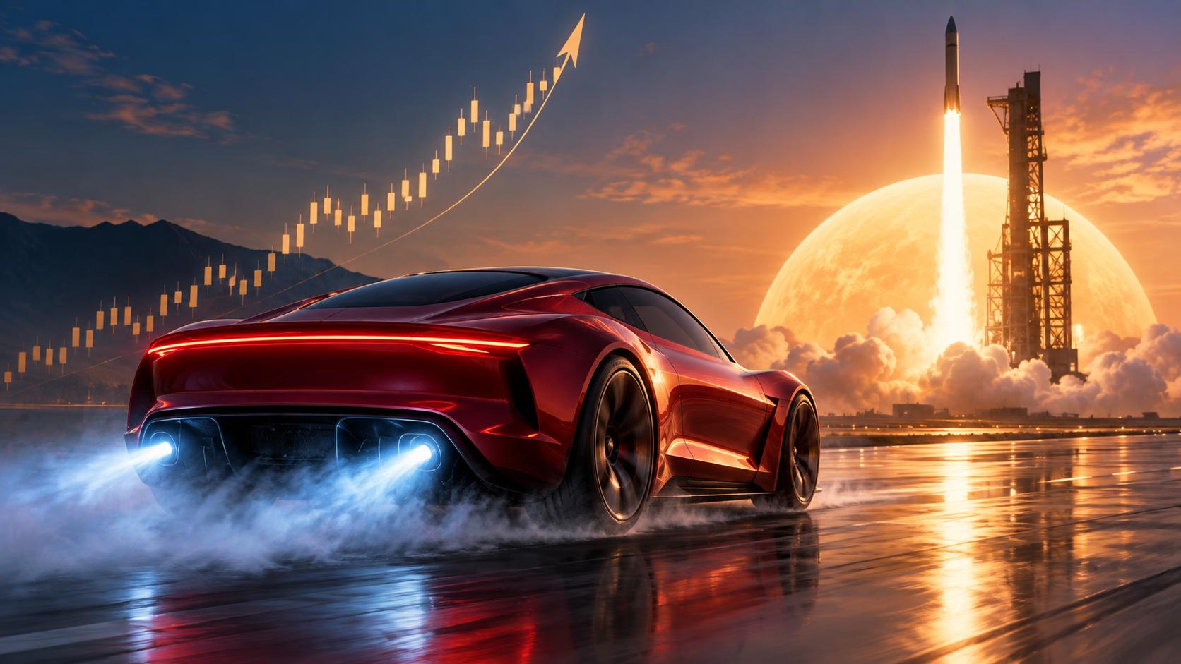 Tesla Roadster 2026 with rocket-inspired technology